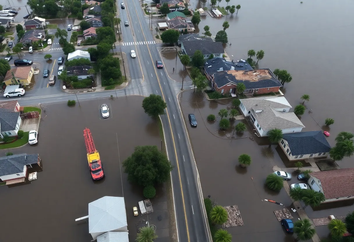 Flooded streets in Jacksonville after Hurricane Irma.