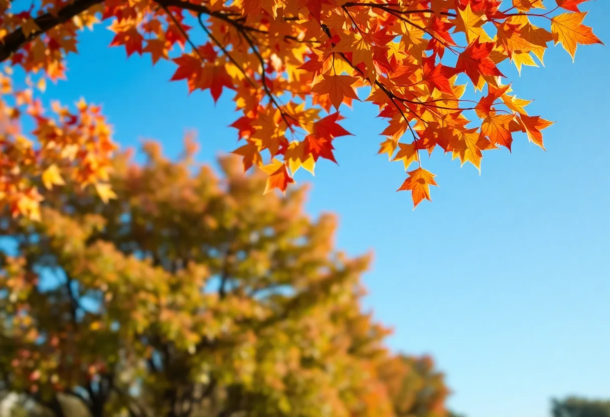 Autumn leaves in Jacksonville, Florida