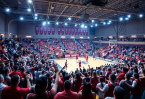 Crowd at Jacksonville basketball championships arena