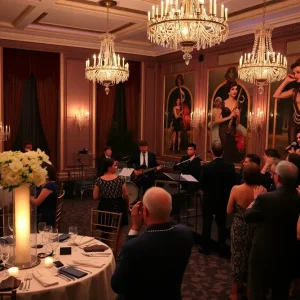 Guests enjoying the Bold City Ball in a historic venue