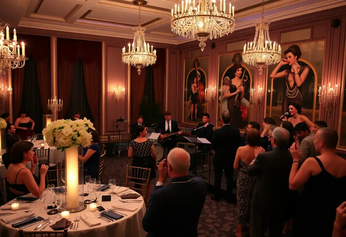 Guests enjoying the Bold City Ball in a historic venue