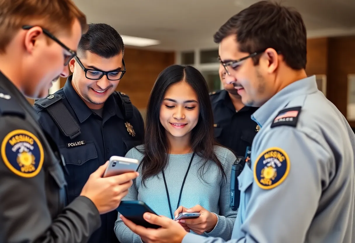 Jacksonville Sheriff’s Office officers working on a search operation.