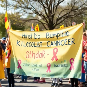 Community rally for childhood cancer awareness in Jacksonville