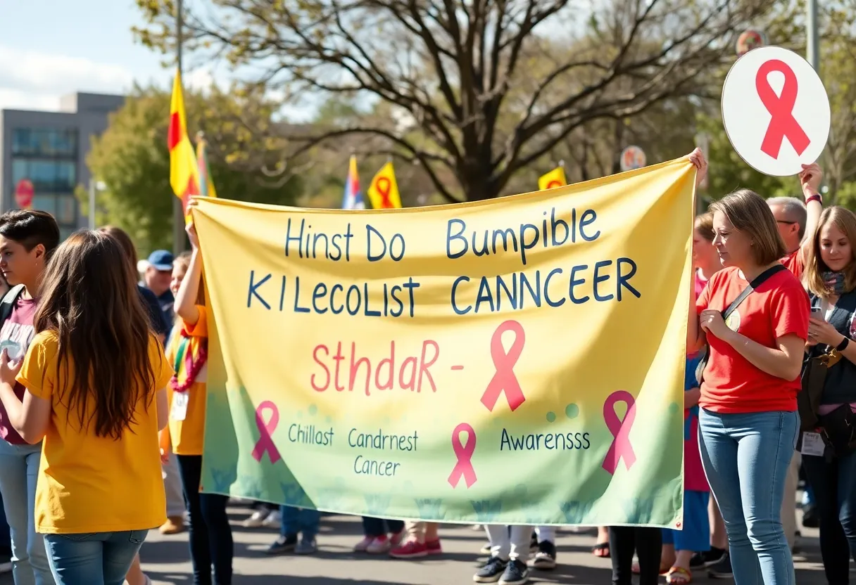 Community rally for childhood cancer awareness in Jacksonville