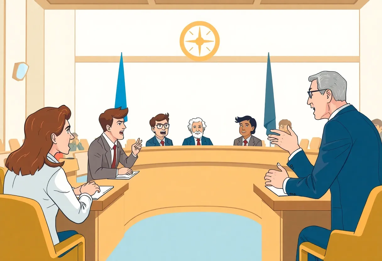 City council members debating budget issues in Jacksonville