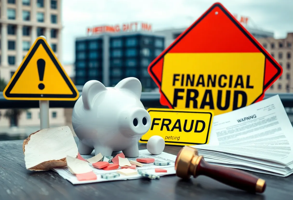 Illustration of financial fraud warning signs
