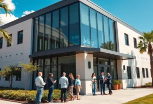 Office of the Jacksonville Housing Authority with people collaborating