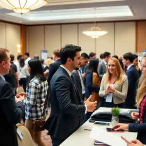 Job fair in Jacksonville with job seekers and recruiters