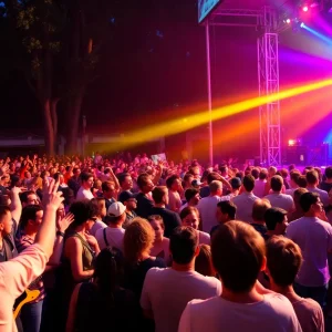 Crowd enjoying a live music concert in Jacksonville