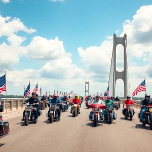 Motorcycle parade for POW/MIA Remembrance Day in Jacksonville