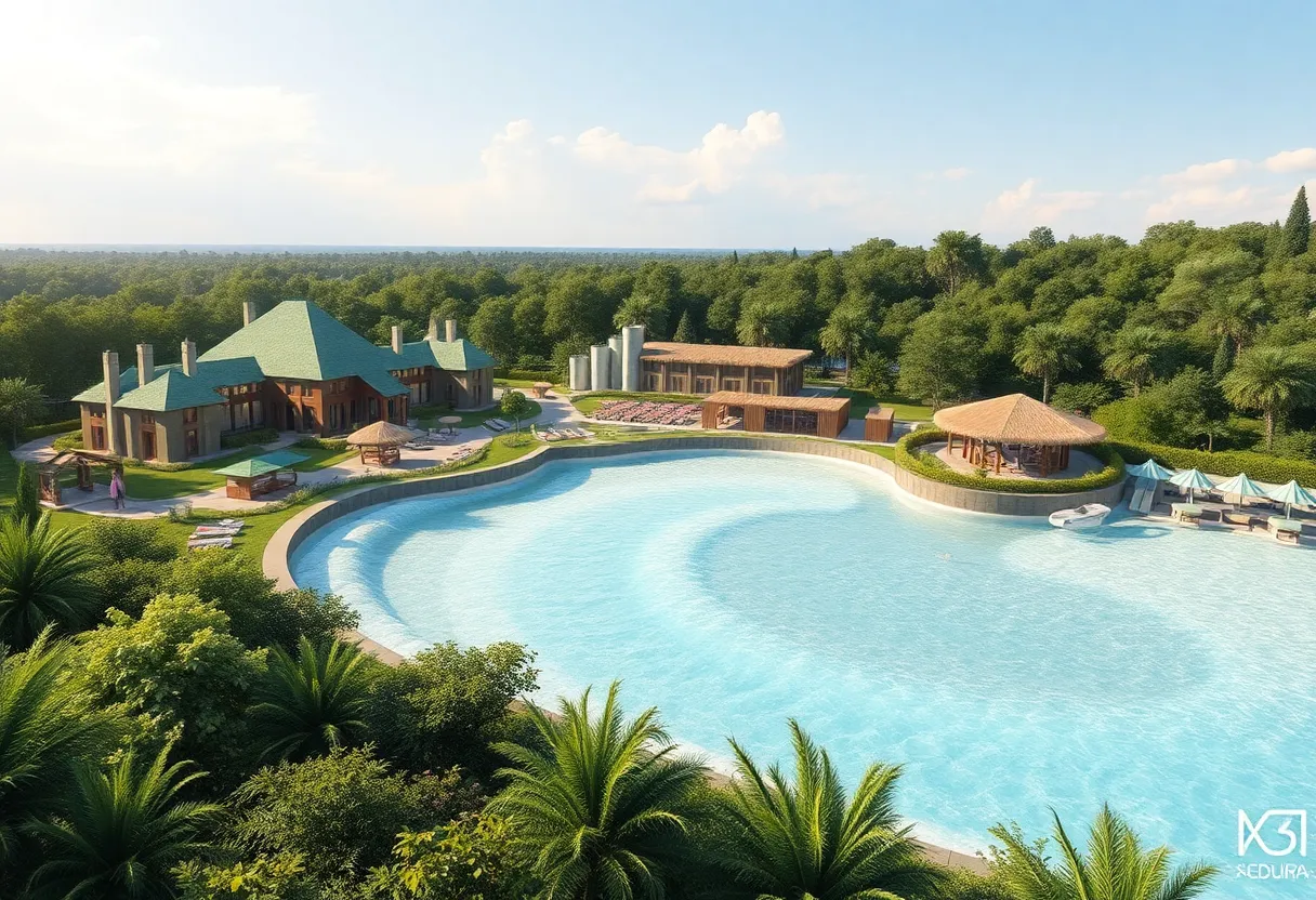 Conceptual design of Jacksonville Surf Park.