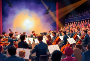 Orchestra performing at the Jacksonville Symphony 75th Anniversary Concert