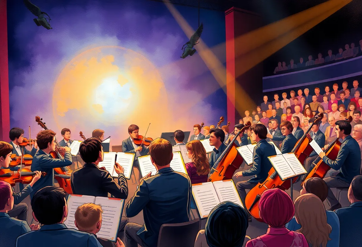 Orchestra performing at the Jacksonville Symphony 75th Anniversary Concert