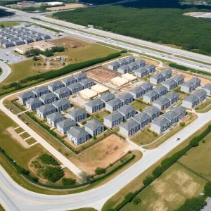 View of the Jacksonville townhome development site in Prominence Office Park