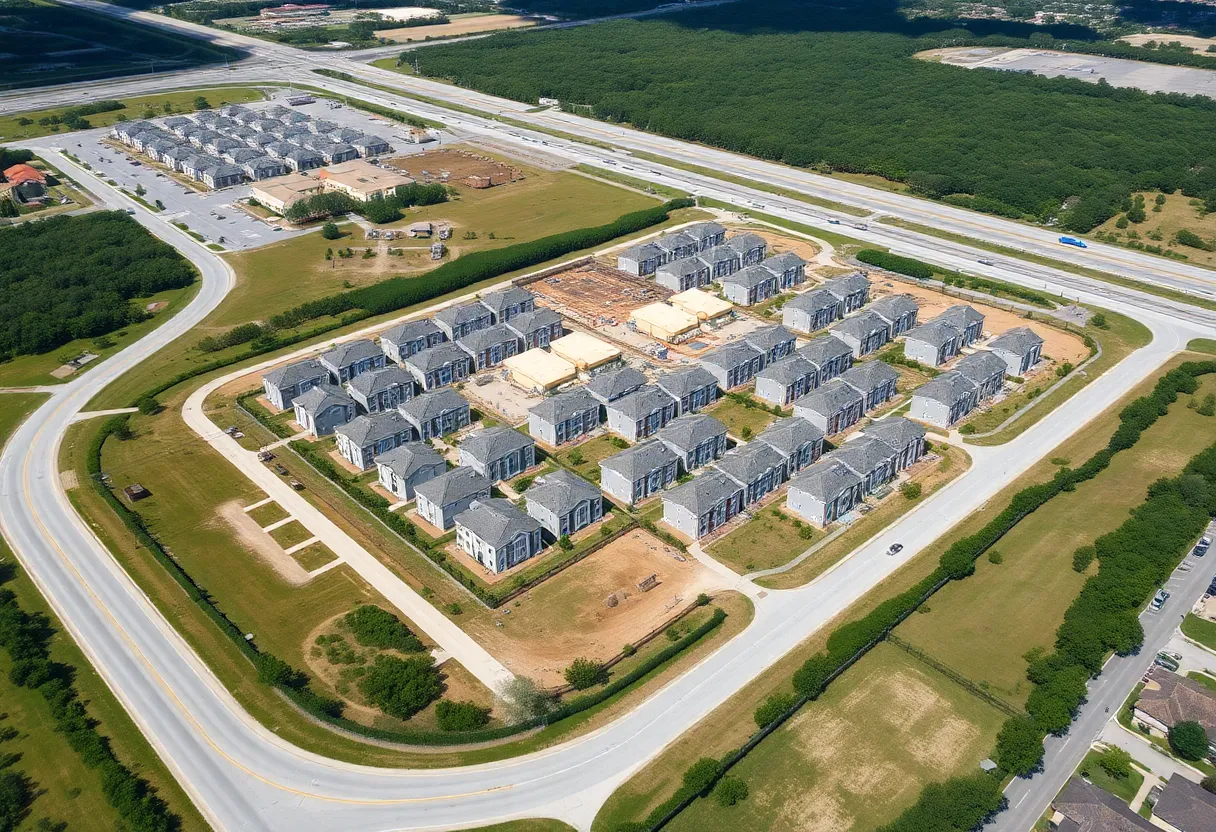 View of the Jacksonville townhome development site in Prominence Office Park