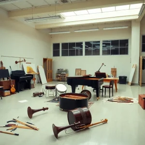 Empty art studio at Jacksonville University