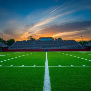Empty football field at Jacksonville University