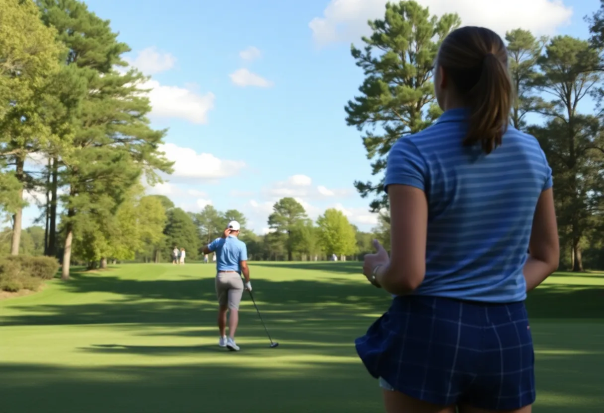 Jacksonville University women's golf team playing at the Southern tournament