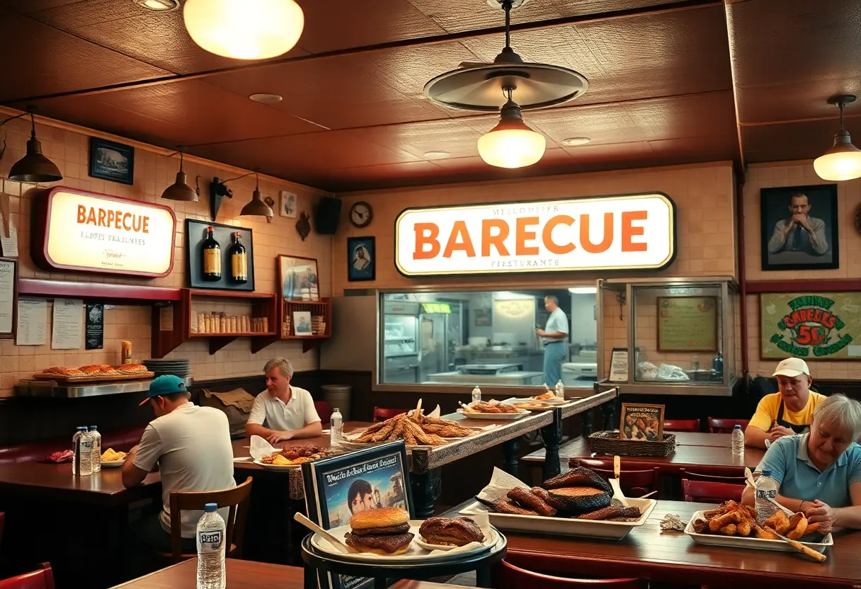 Vintage photo of Jenkins Quality Barbecue restaurant