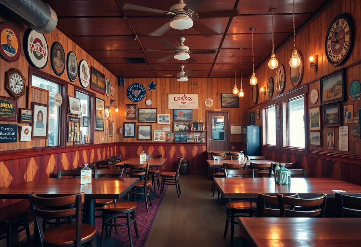 Interior view of Jenkins Quality Barbecue restaurant showcasing its warm decor and dining atmosphere.