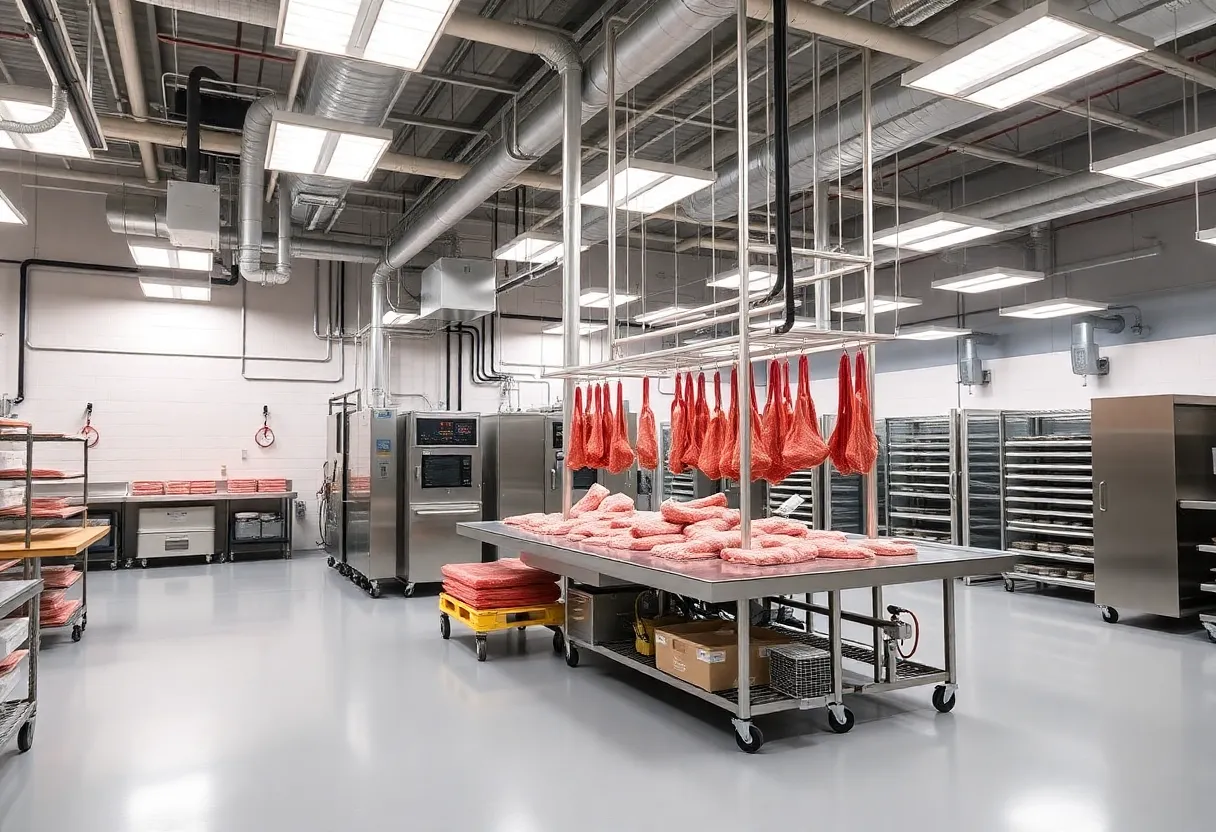 Exterior view of a state-of-the-art meat processing facility in Jacksonville, Florida.