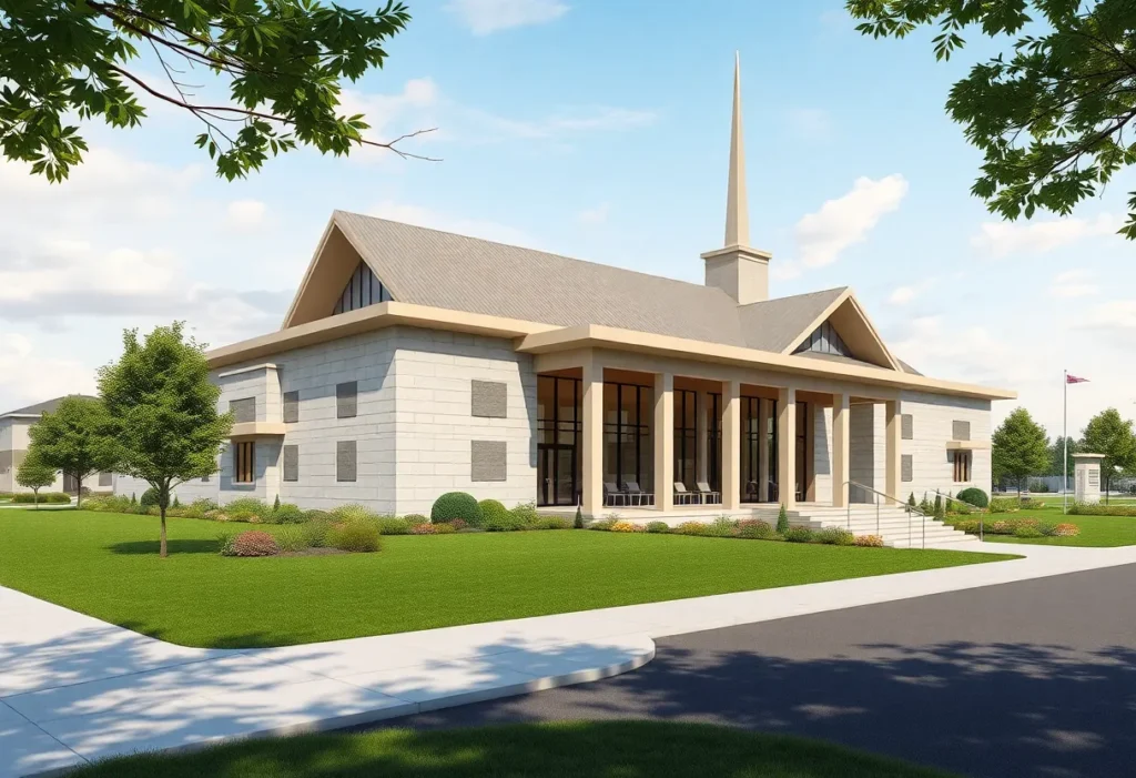 Rendering of the new temple in Jacksonville