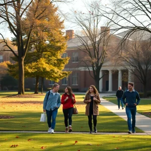 Northwestern University Campus in Autumn