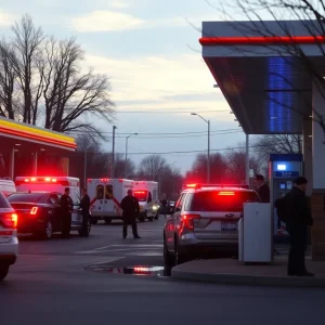 Scene of a shooting incident at a gas station in Ormond-by-the-Sea