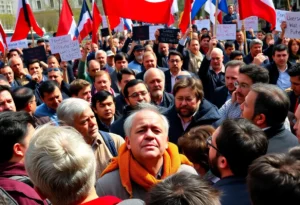 Political Rally After Assassination