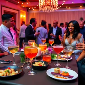 Guests enjoying a Taste & Cocktails pop-up event in Jacksonville