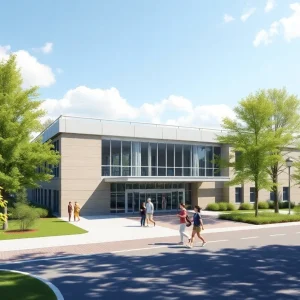 Rendering of the proposed Duval County Public Schools headquarters in Baymeadows