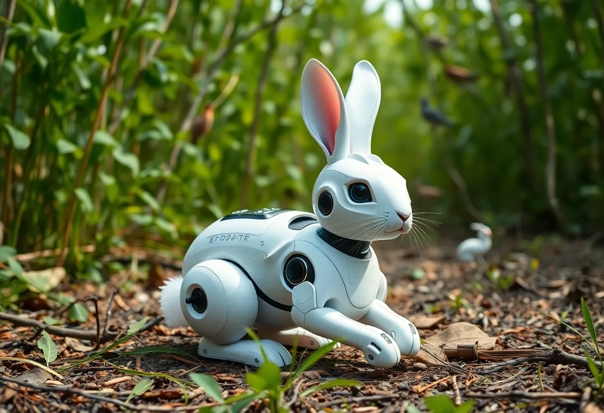 A robotic rabbit designed to lure Burmese pythons in the Everglades