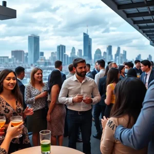 Networking event at Sip Rooftop Cocktail Bar in Jacksonville