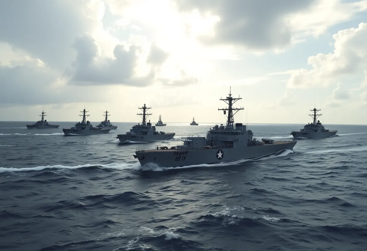 U.S. Navy Warships in Caribbean