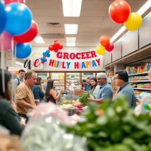 Celebration of Winn-Dixie's 100th anniversary with customers at the store