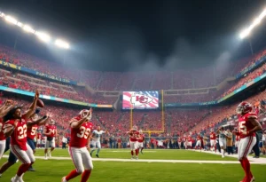 Kansas City Chiefs and Jacksonville Jaguars football game scene