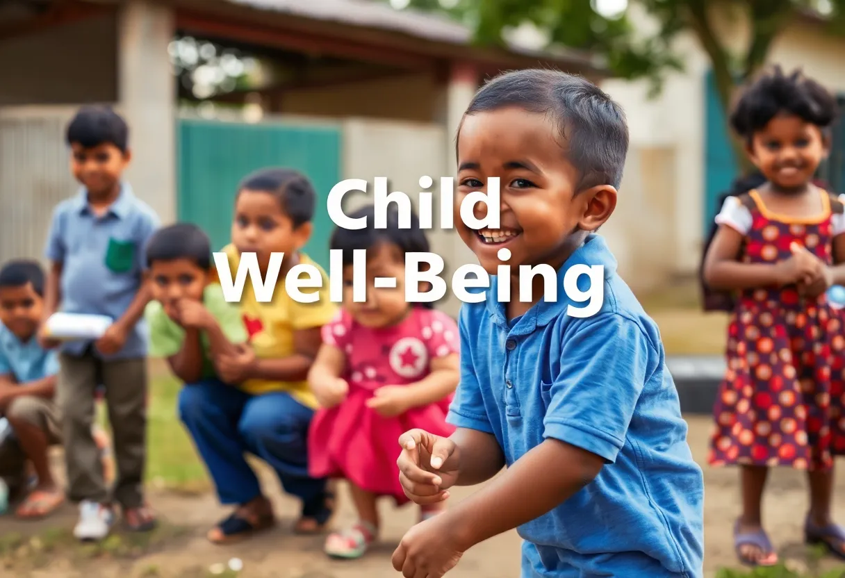 Illustration depicting child well-being issues in Florida
