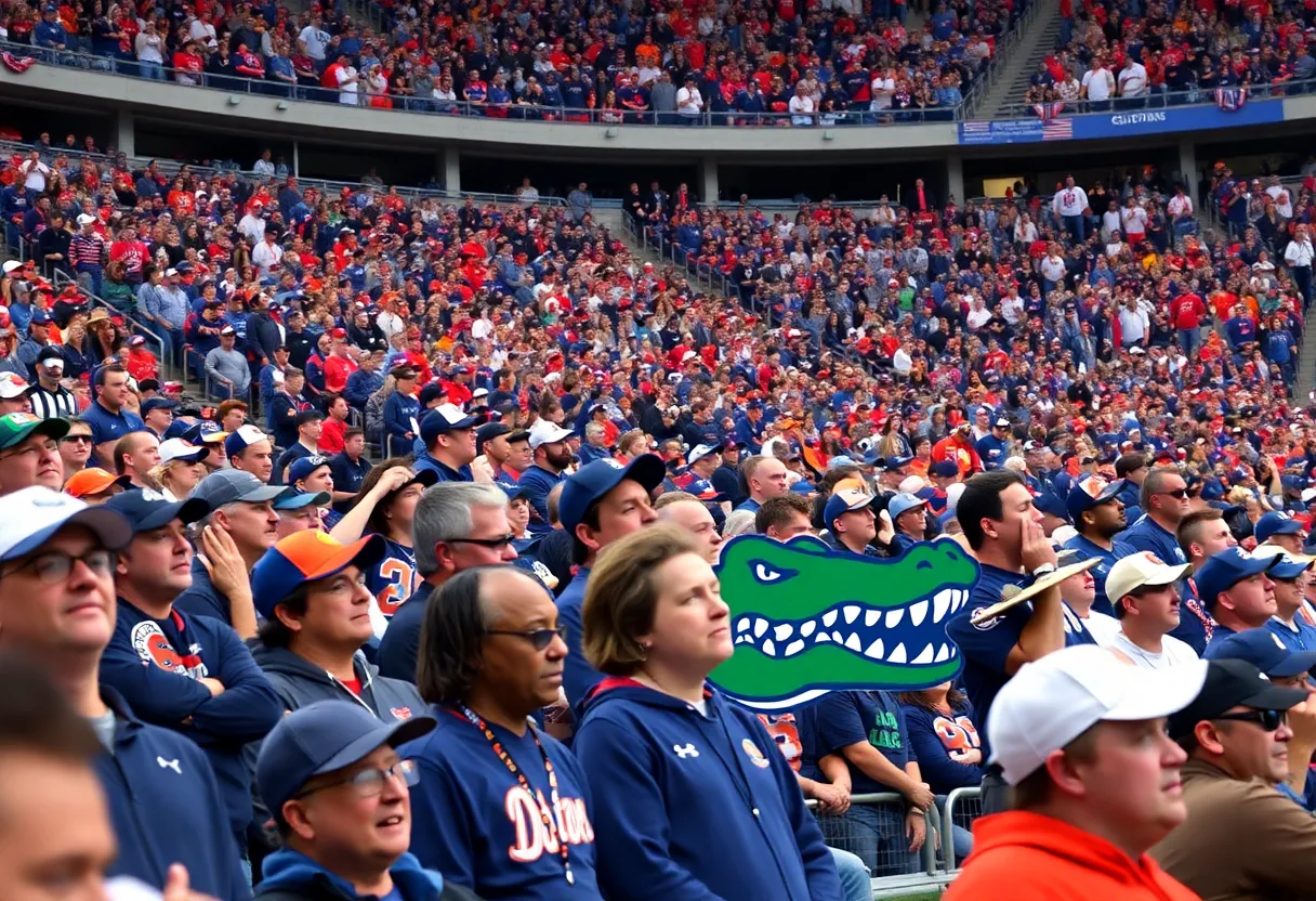 Fans at a Florida Gators football game