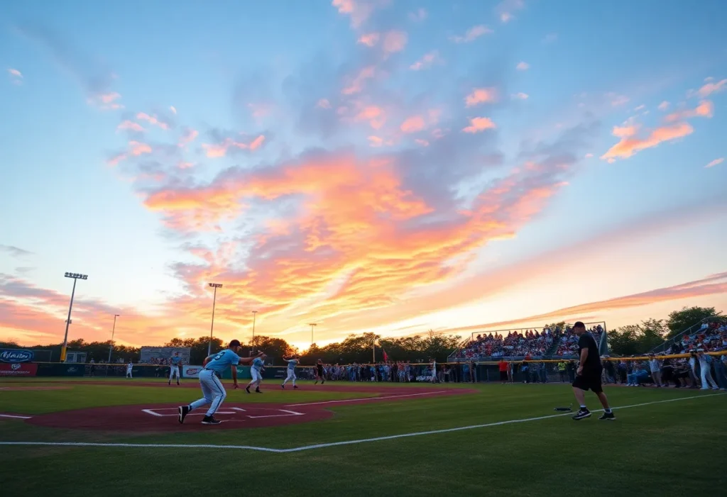 Florida Gators softball players in action during a game