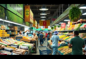 Various grocery markets in Jacksonville showcasing diverse food options