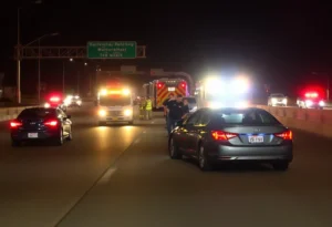 A scene depicting an accident site on Philips Highway in Jacksonville with emergency vehicles.