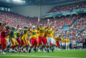 Jacksonville Jaguars players celebrating after winning against the Kansas City Chiefs