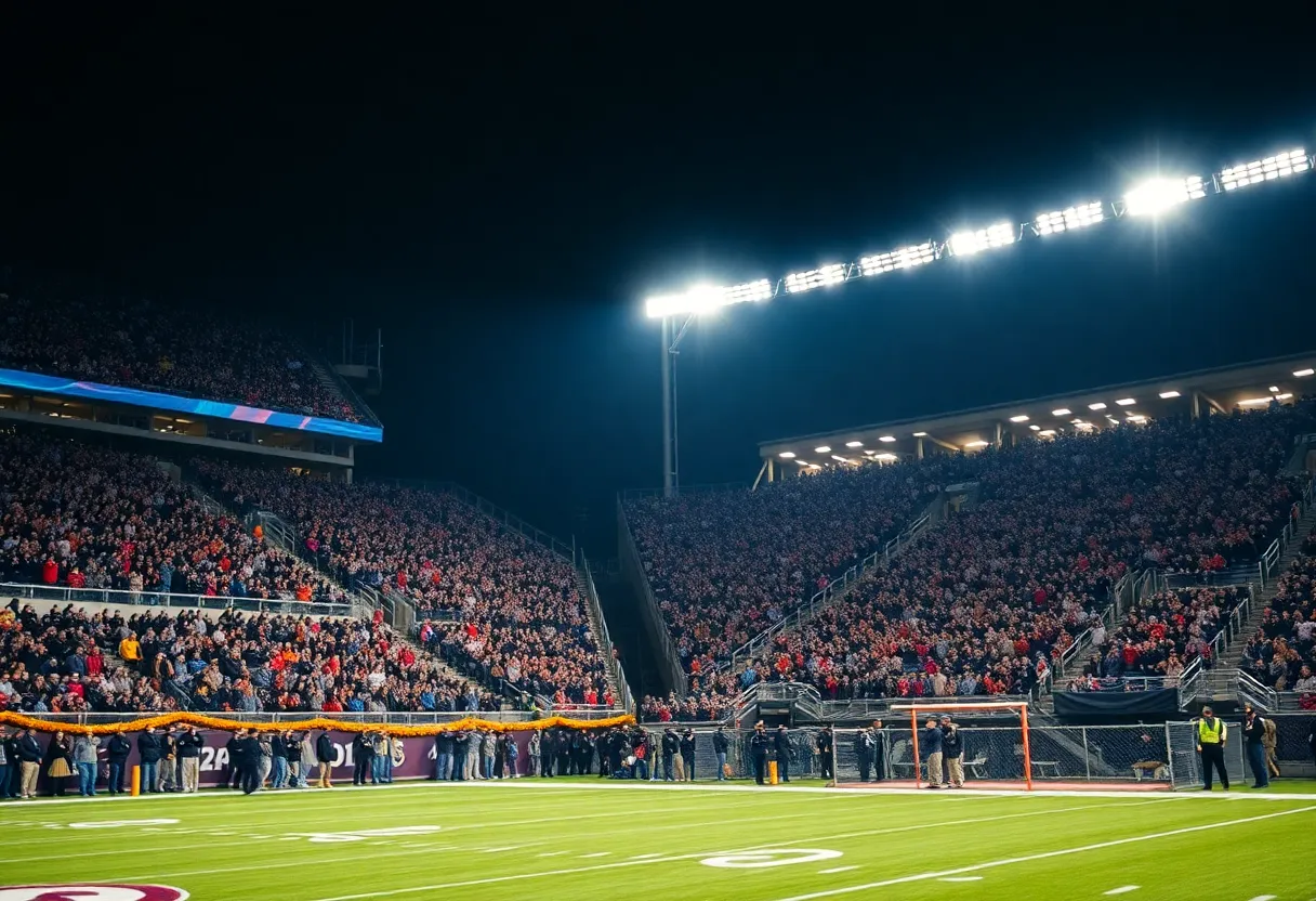 Jacksonville Jaguars stadium filled with fans during Monday Night Football