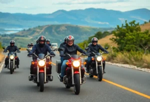 Motorcyclists promoting safety on the road