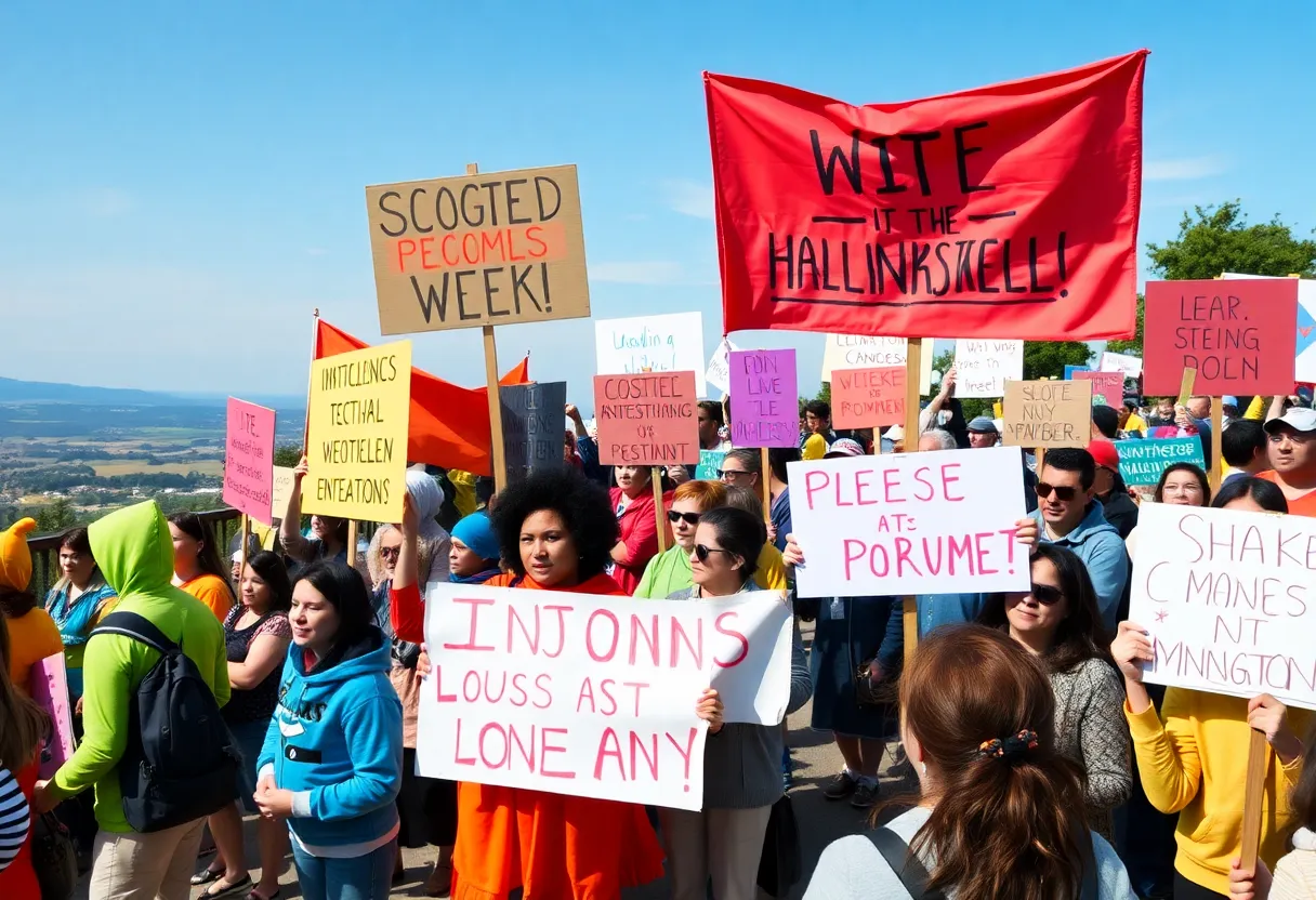Diverse crowd of protesters at No Kings protests in Florida