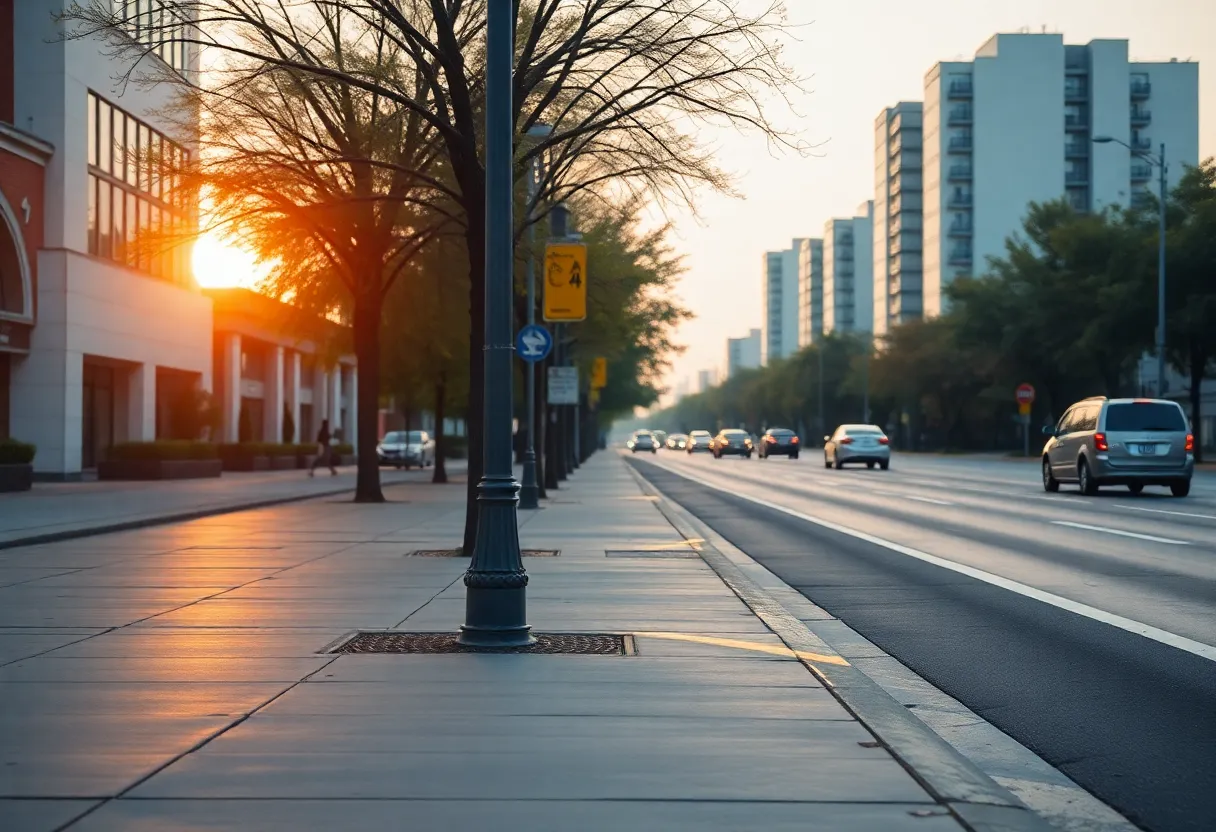 Street view highlighting pedestrian safety concerns