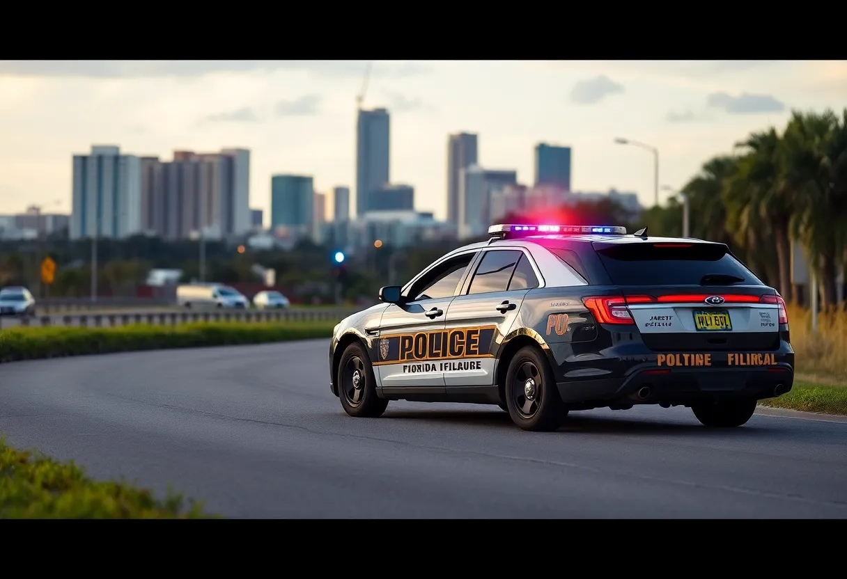 Police conducting a drug bust in Jacksonville, Florida