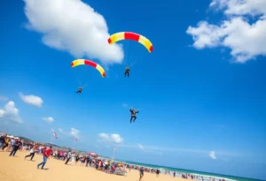 Aerial performance during the Sea & Sky Air Show in Jacksonville Beach