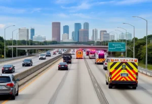 Emergency response to traffic accident on I-95 North in Jacksonville