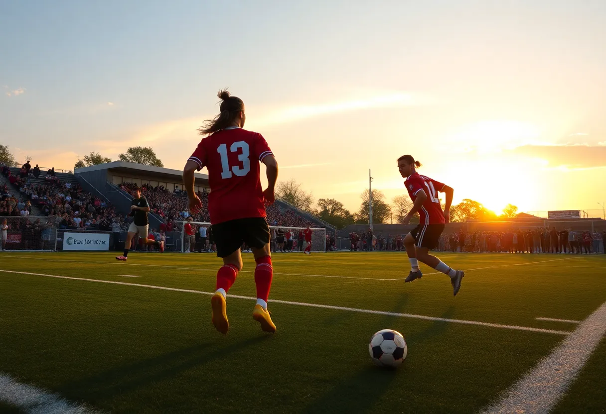 Players from UNF soccer team in action during a match